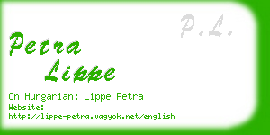 petra lippe business card